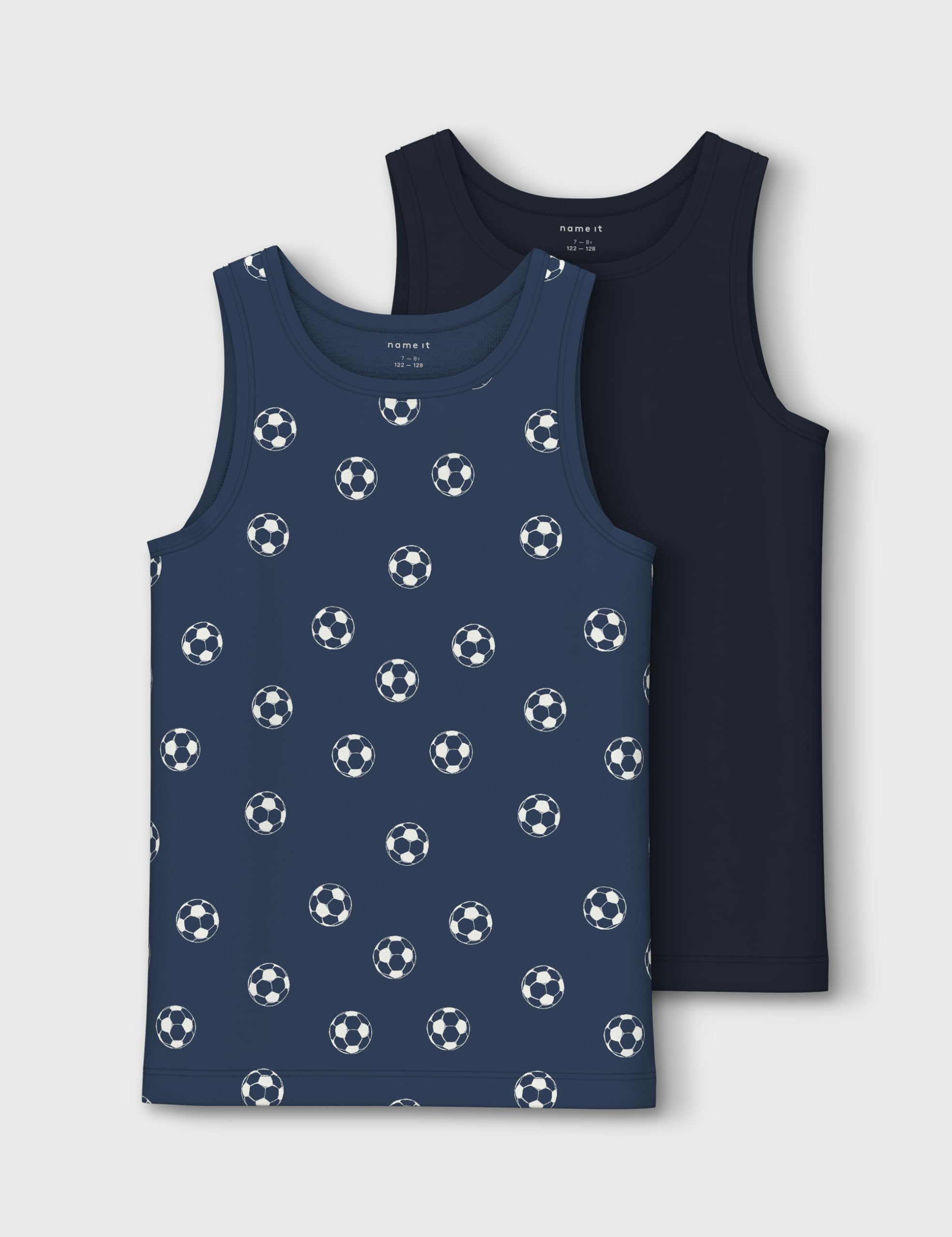 NAME IT Podkoszulek Chłopcy Nkmtank Top 2p Dark Denim Football Noos