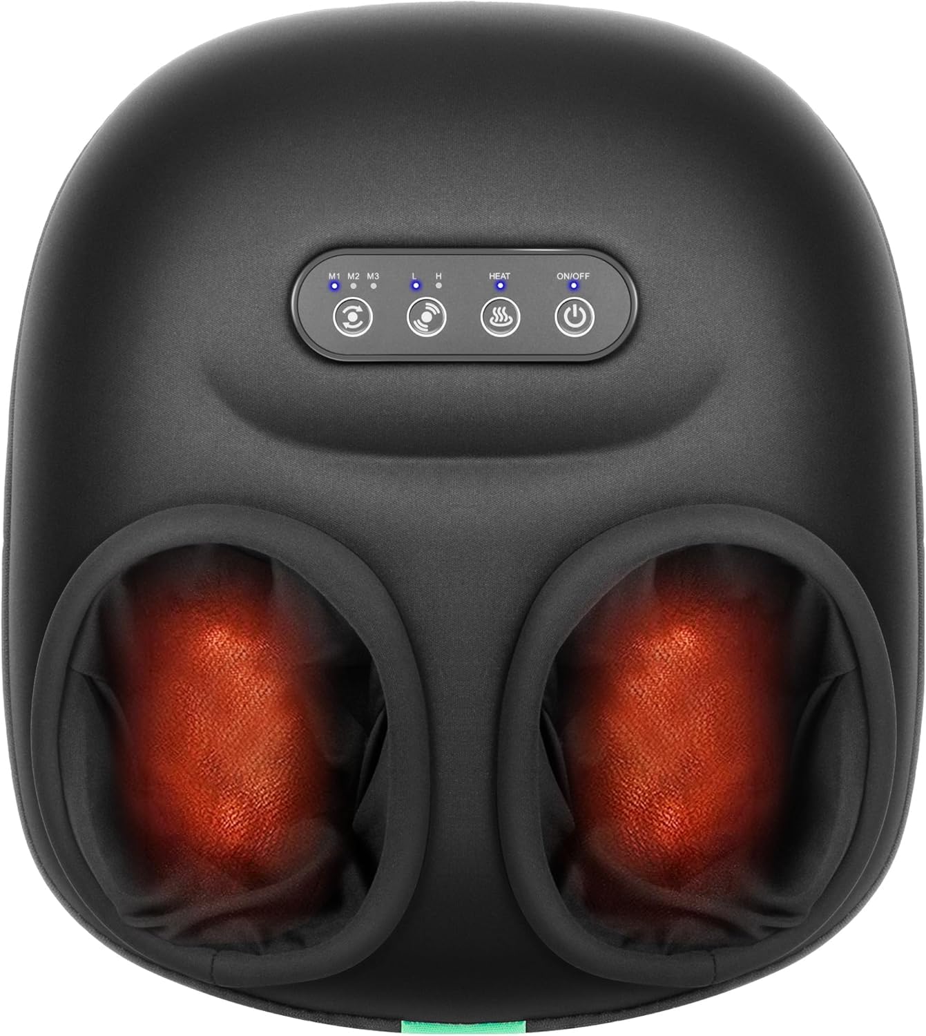 Medcursor Masseur Pieds Avec Chaleur, Appareil De Massage Des Pieds À Pétrissage Profond et Compression d’Air, Massage Shiatsu Des Pieds pour La Maison ou Le Bureau, Cadeau Femmes et Hommes (Noir)