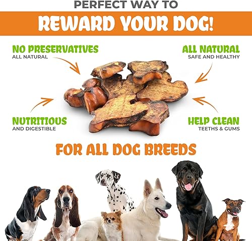 Miniatura 3 de K9warehouse Huesos de costilla de res para perros, huesos ahumados para masticadores agresivos, sabor a carne y sabroso, sin cuero crudo,