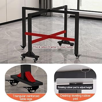 Drop-Leaf Folding Dining Table, Extendable Space Saving Kitchen Table, Butterfly Table, Round Folding Table With Adjustable Moveable Wheels, For Lounge, Coffee, Restaurant (Color : White, Si