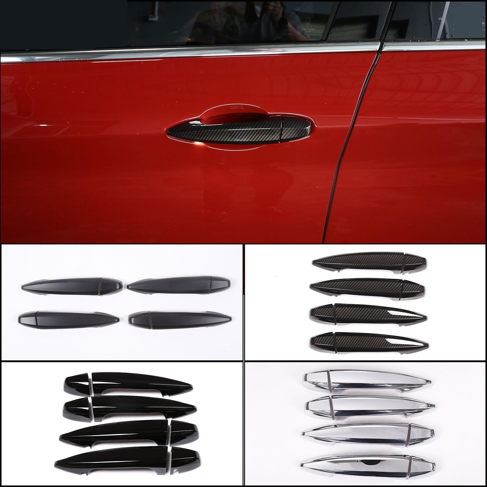 klamka zewnętrzna Pasuje do BMW X1 F48 X2 F47 Seria 2 218i Gran Tourer F46 2015-2017 X5 F15 Osłona zewnętrznego panelu klamki samochodu pokrowiec na klamkę drzwi samochodu(Piano black)