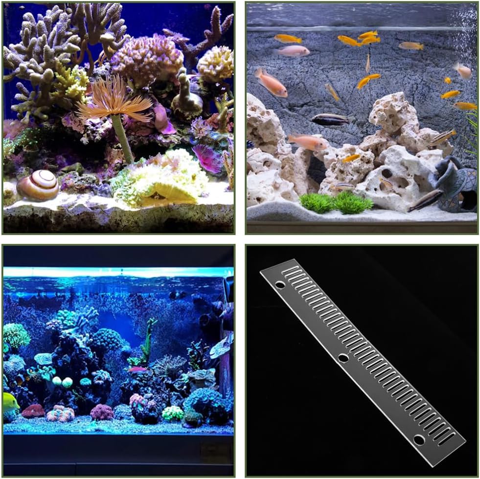 Toddmomy 2pcs Fish Comb Aquarium Accessory Transparent Overflow Barrier Divider for Fish Tanks Prevents Overflow and Conflicts Material for -Term Use