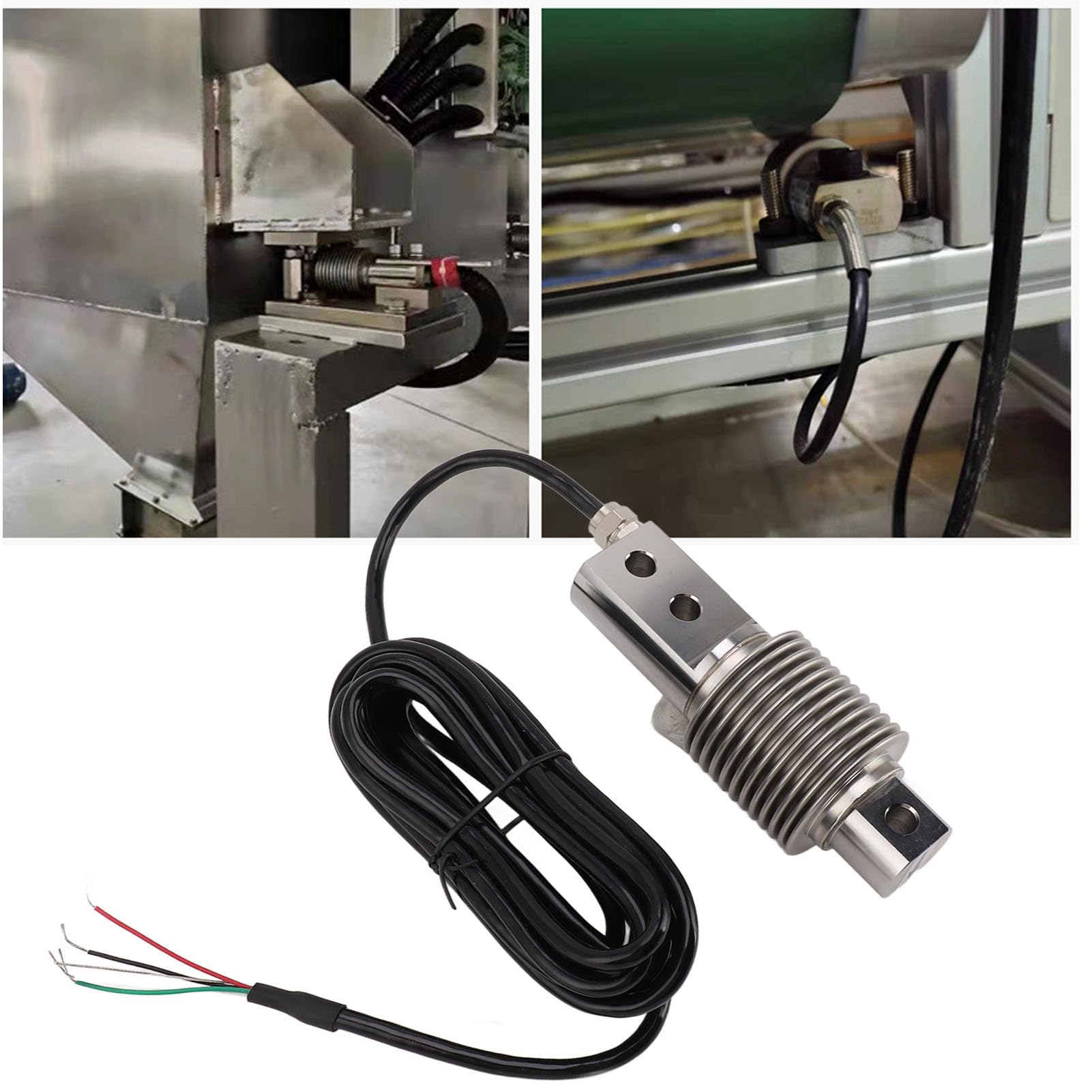 Stainless Steel Load Cell, Stainless Steel Load Cell Sensor, 50kg Capacity, Hex Connector, Waterproof, for Platform Scales, Acceleration Sensors