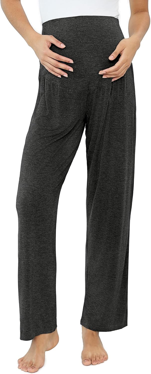 Joyaria Womens Maternity/Pregnancy Sweatpants Long Yoga/Pajama/Lounge Pants Over The Belly - Image 2