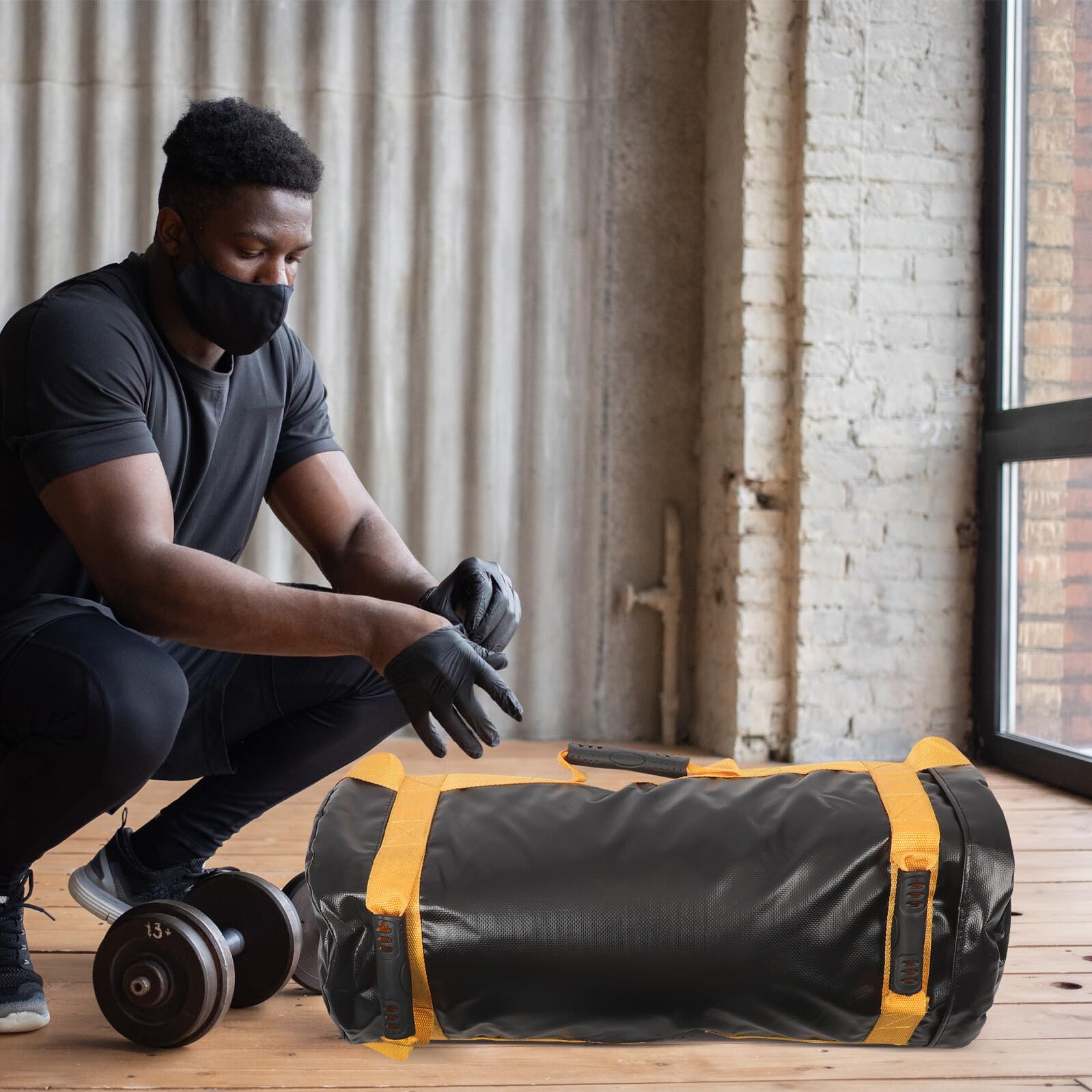Healeved Sacco per Sollevamento Pesi 20kg Borsa Pesi Fitness Resistente Antiusura per Allenamento Forza e Resistenza Palestra Uomo e Donna Sport Outdoor
