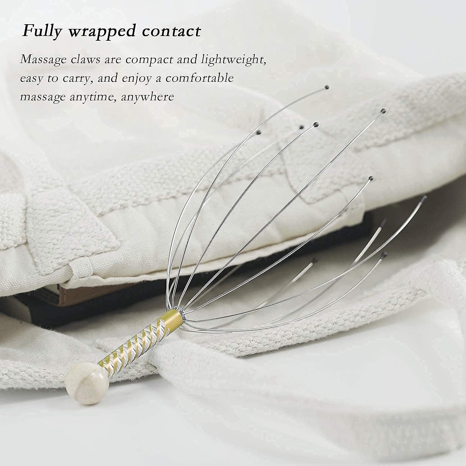 Spefez 2Pack Head Massager Head Scalp Massager Hair Scalp Massager Hand Held Scalp for Pain Relief and Hair Growth Neck Manual Massager, Multicolour