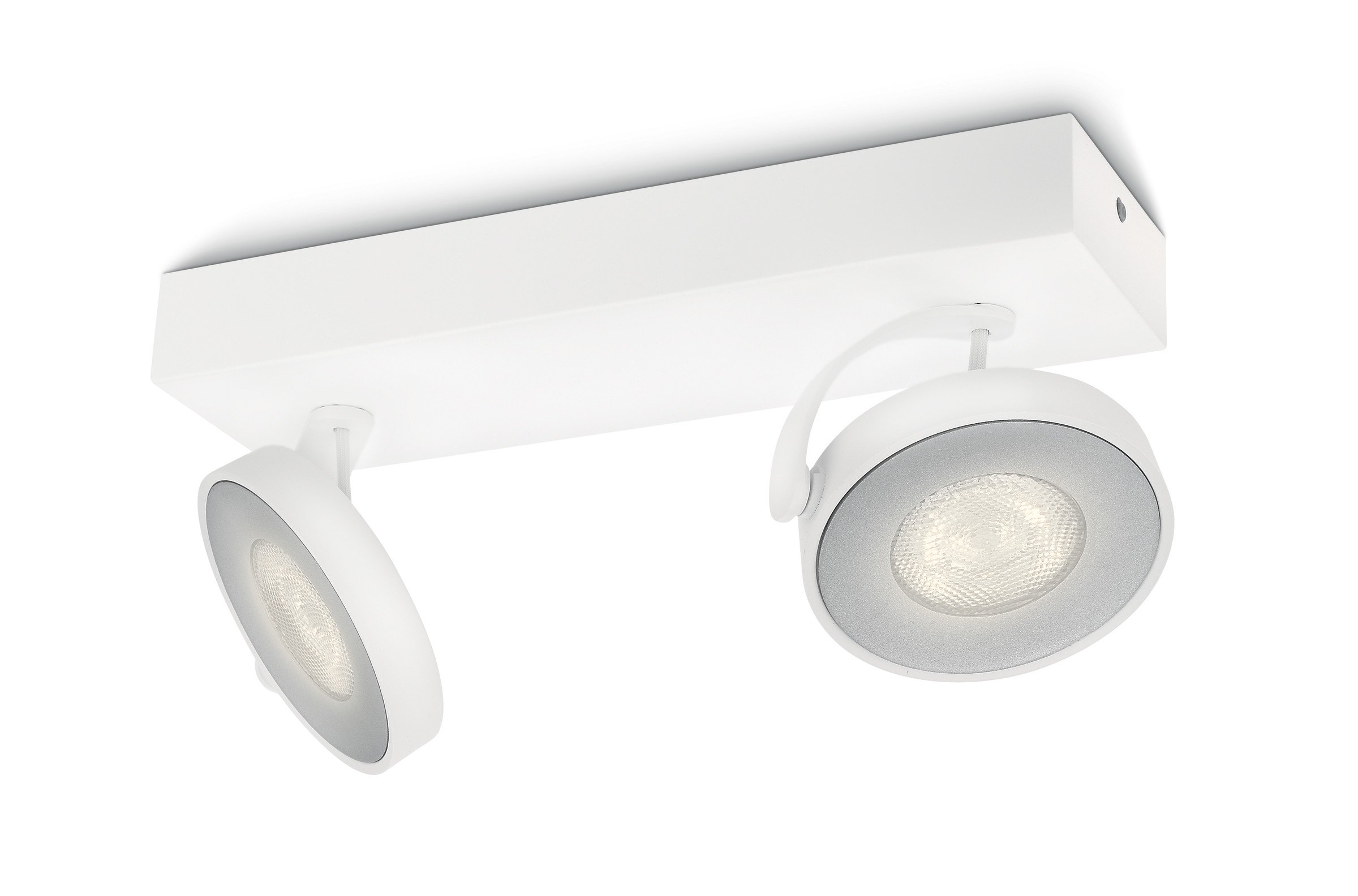 Philips Clockwork Lampada con 2 Faretti Orientabili, LED Integrato, 2 x 4.5 W, Bianco