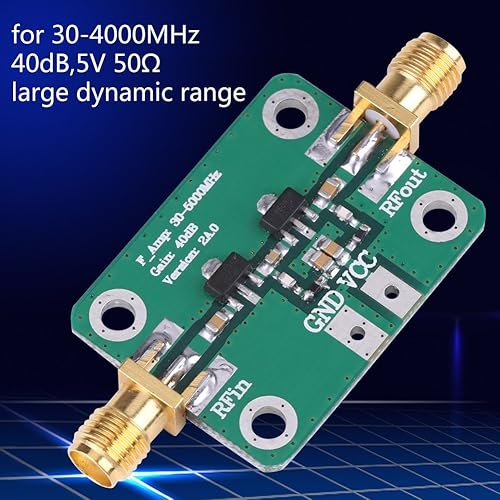 Miniatura 6 de Módulo amplificador de banda ancha RF de 30-4000MHz 40dB Placa de amplificador de alta ganancia para FM HF VHFUHF