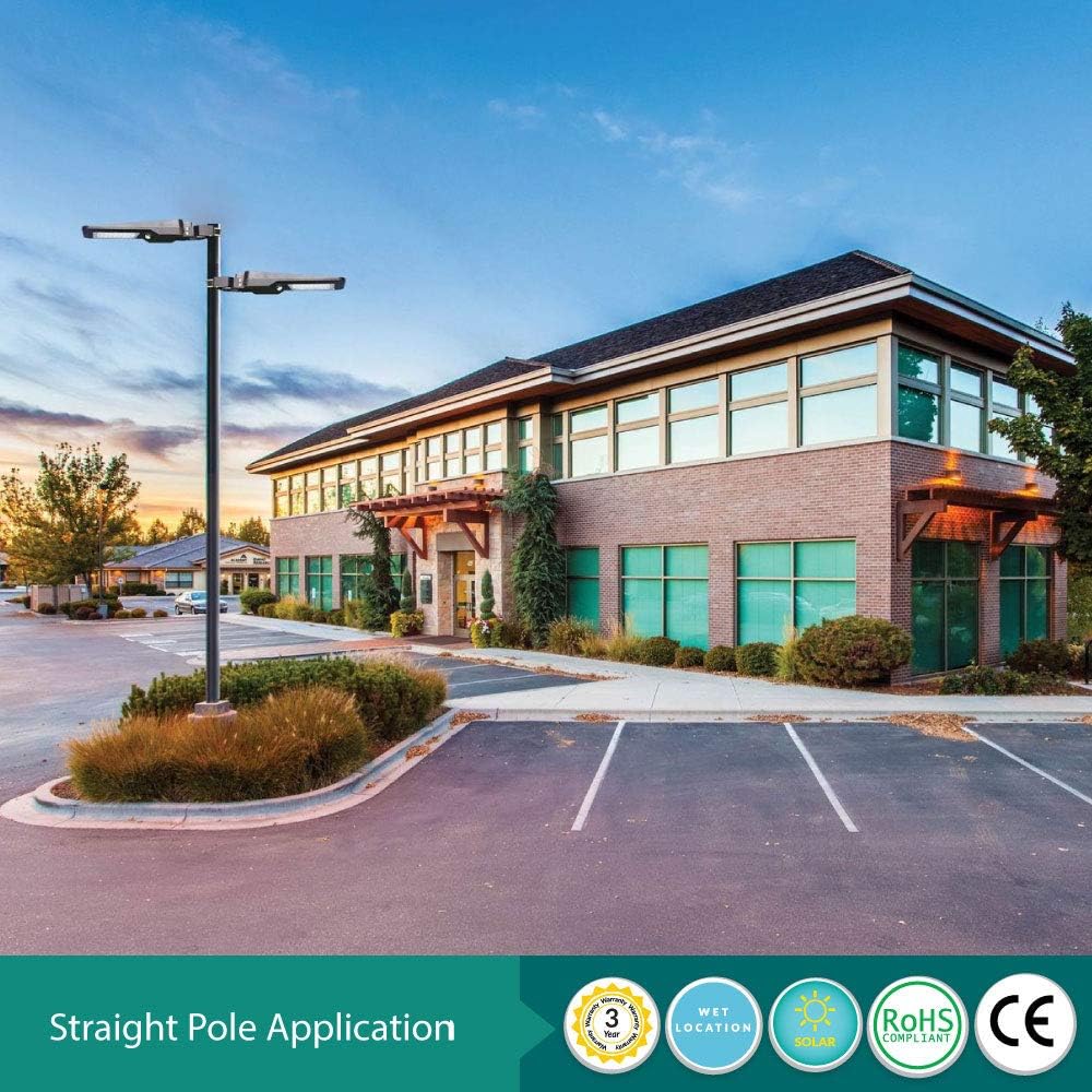 Superior Lighting LED Solar Dusk to Dawn Yard Light - 15 Watt 1500 Lumens with Security Motion Sensor