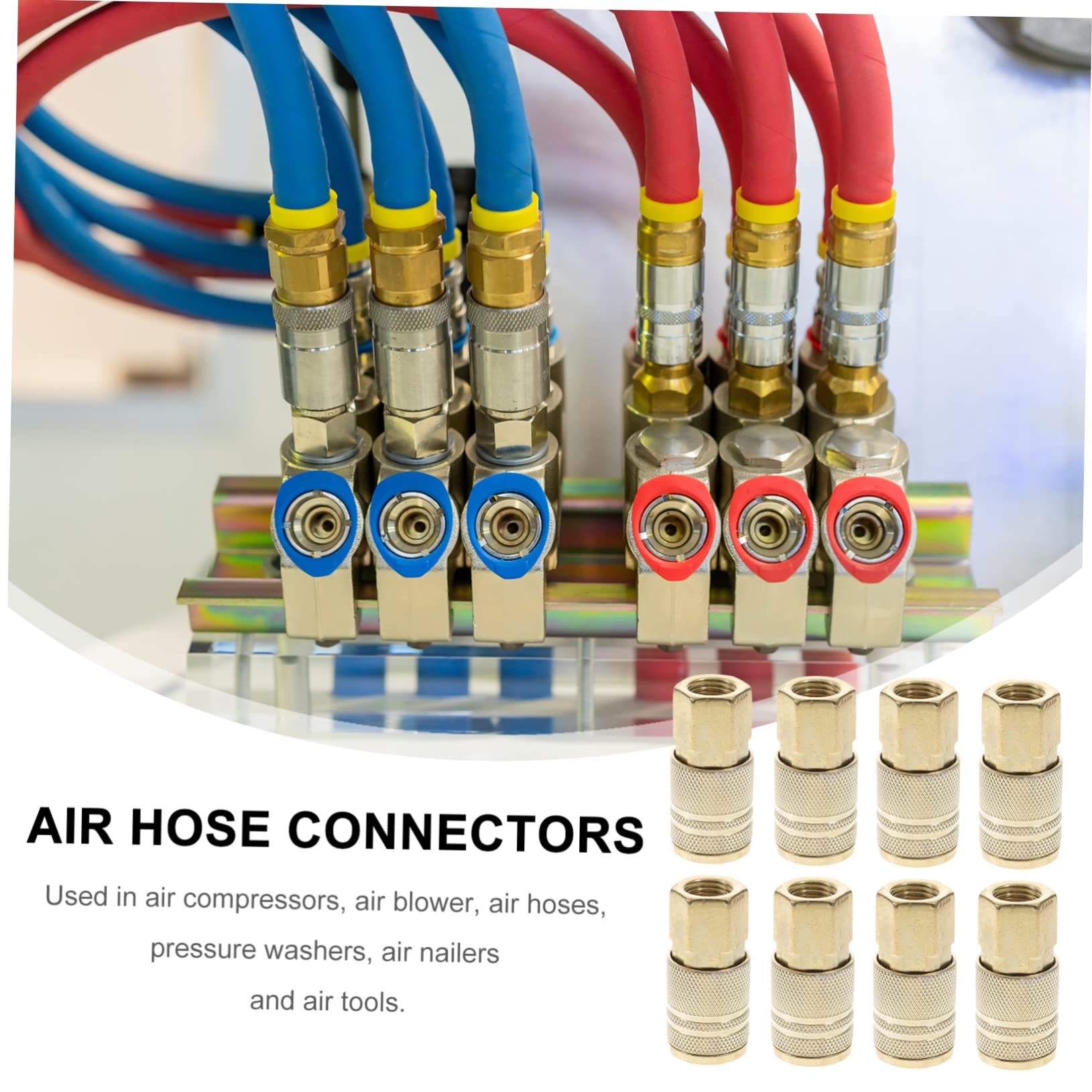 Artibetter 10pièces Raccords De Tuyau Air Pour Nettoyeur Haute Pression Adaptateurs à Déconnexion Rapide Connecteurs Pneumatiques Compatibles Avec Compresseurs