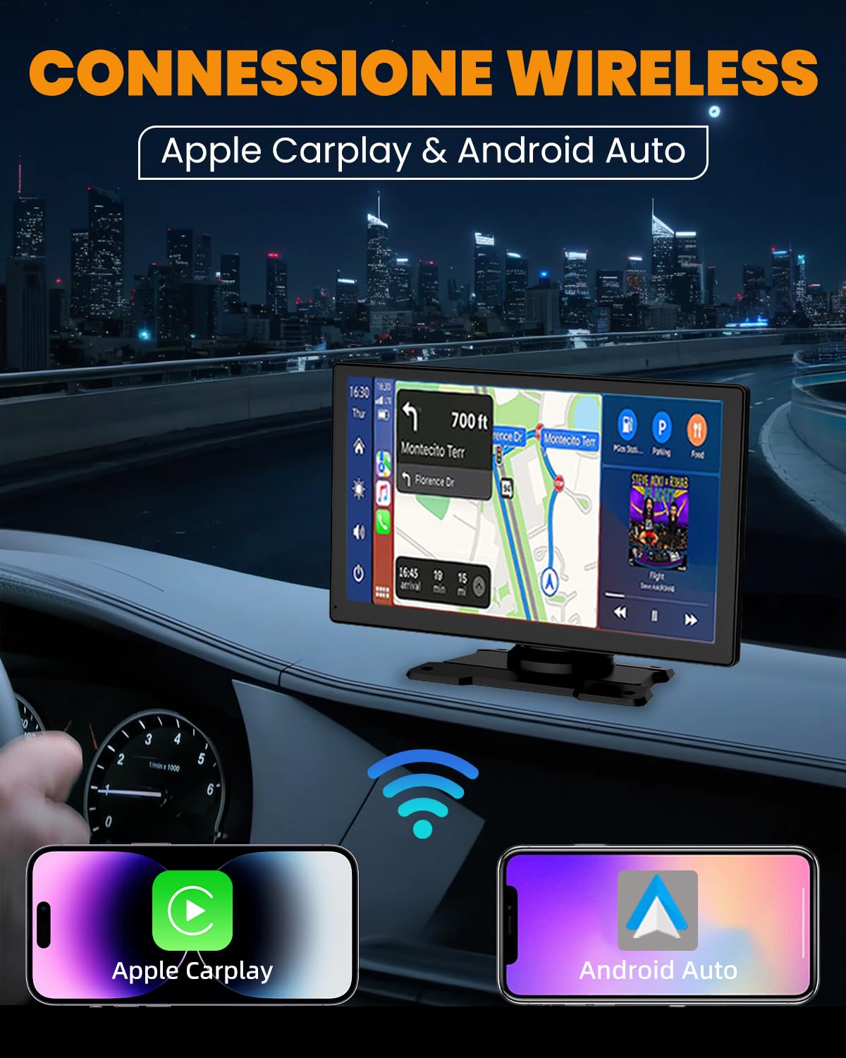 Carplay Car Radio 9 Pollici Bluetooth GPS - Dettaglio