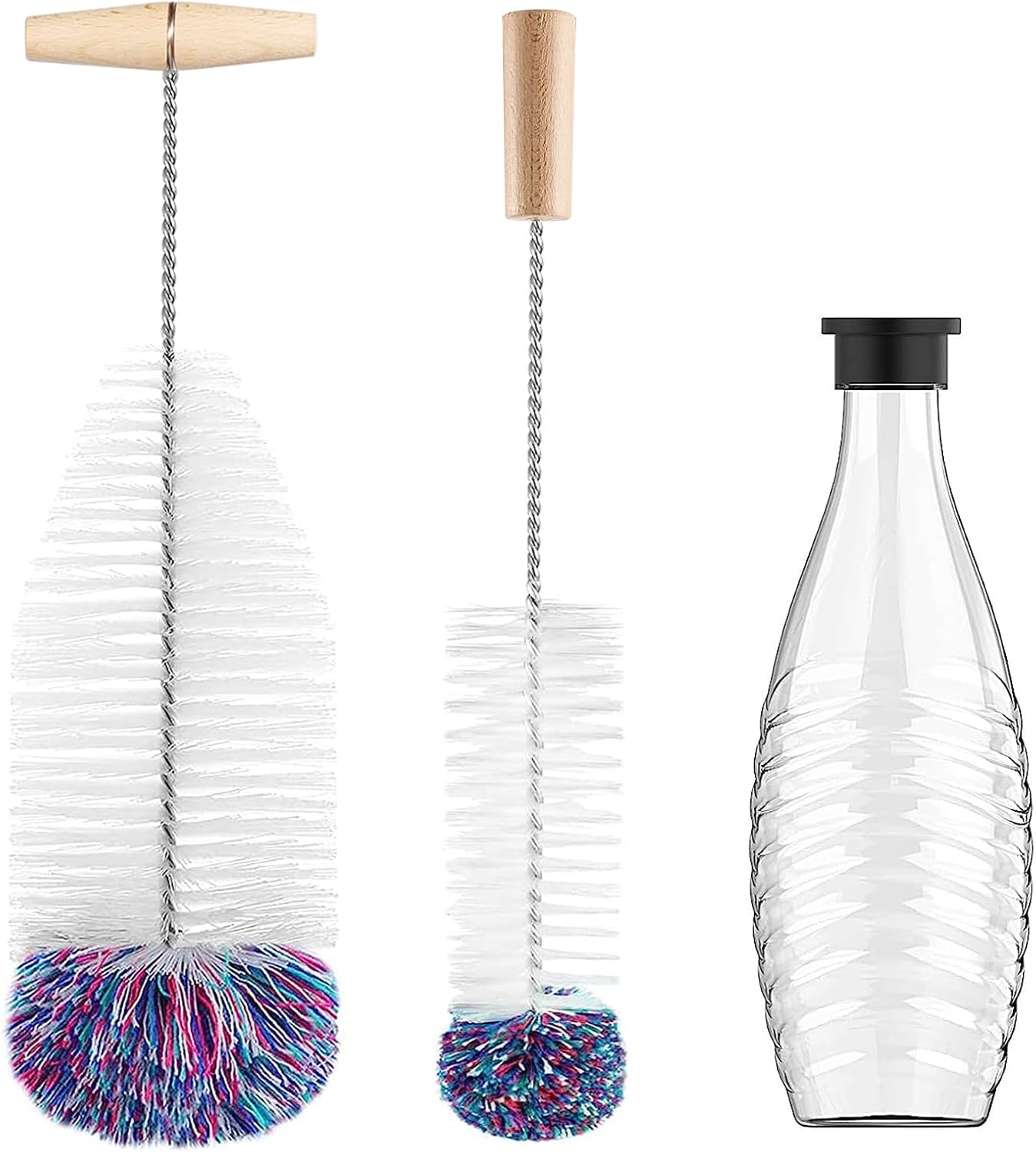 Set Scovolino 5 In 1 Per Borracce E Bottiglie - Pulizia Profonda - Foto 6