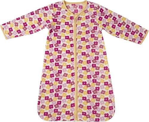 DaysU Saco de dormir para bebé de microforro polar con mangas largas, saco de dormir cálido de felpa con cremallera de 2 vías, saco de dormir unisex