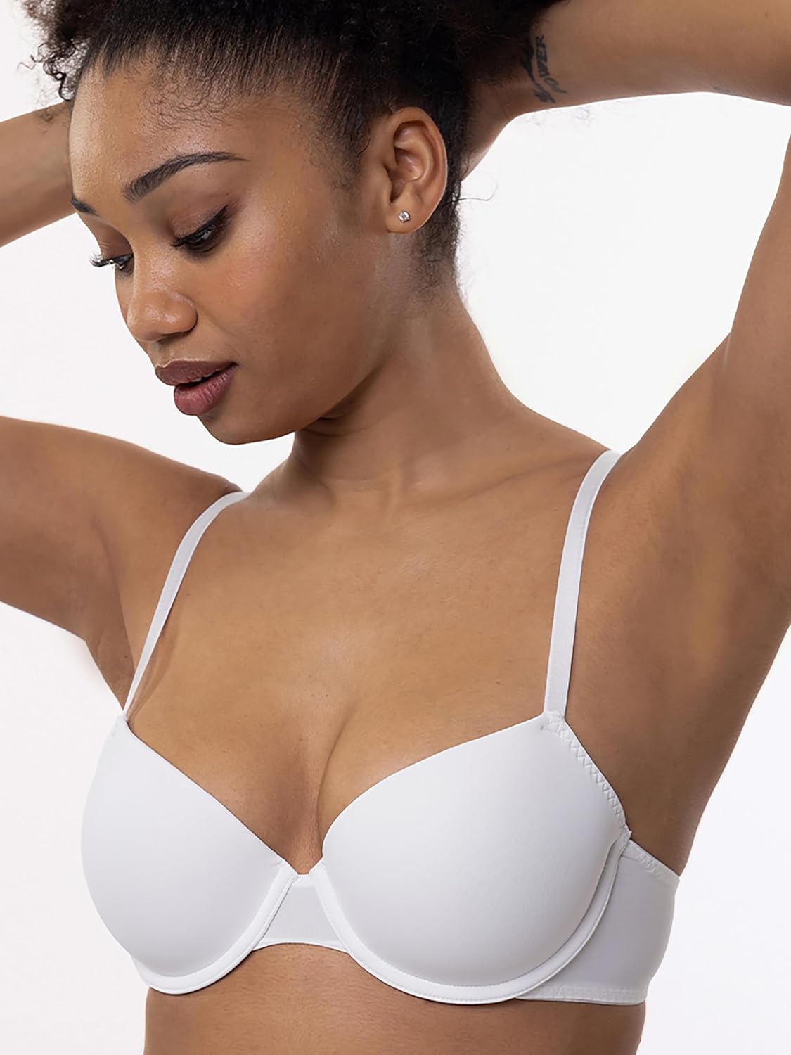 DORINA Underwire Bra – Adjustable Straps – Pink/Ivory