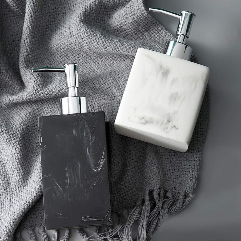 Soap Pump Dispenser Liquid Soap Pump Dispenser Marble Pattern Lotion Dispenser For Home Kitchen Commercial Restaurant， Easy To Refill, 13.5 Oz (400 Ml) Countertop Soap Dispensers Bathroom Accessories