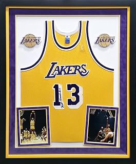 Wilt Chamberlain Autographed Framed Yellow Champion Basketball Jersey PSA/DNA #AE02265
