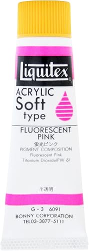 Amazon リキテックス アクリル絵具 リキテックスカラー ソフトタイプ 蛍光ピンク 6091 ml 6号 絵具 通販