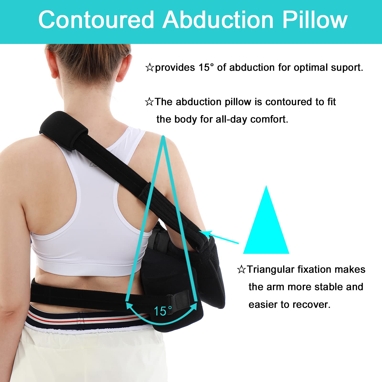 TANDCF Shoulder Abduction Sling with Pillow & Exercise Ball,Injury