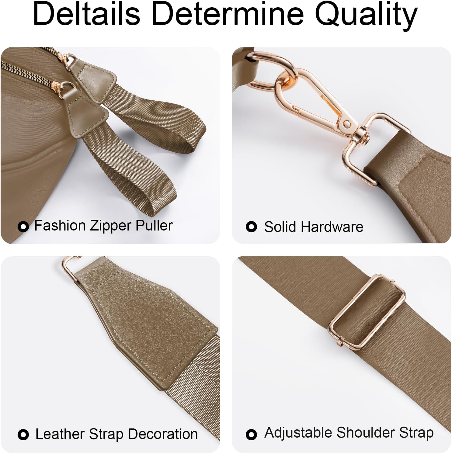 Bum Bags for Women Checkered Crossbody Bag Large Nylon Belt Purse Fanny Packs, Bonus with a Extra Strap - Image 5