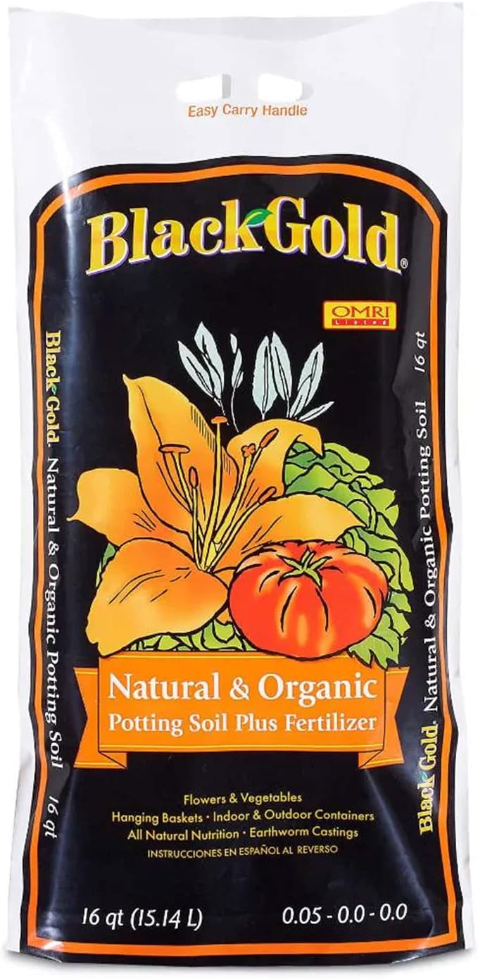 Amazon.com : Black Gold 1302040 16-Quart All Organic Potting Soil ...