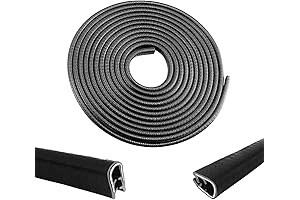 16.5 Feet Black Car Door Edge Protective Moldings