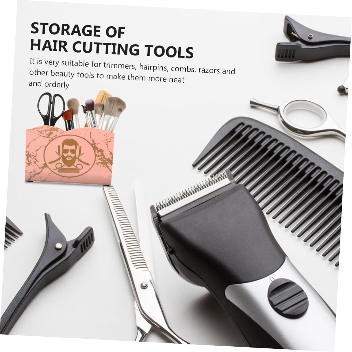 Hair Tool Organizer Styling Tool Holder for Barbers Clipper Holders for Barbershop Comb Organizer Desktop Scissor Rack