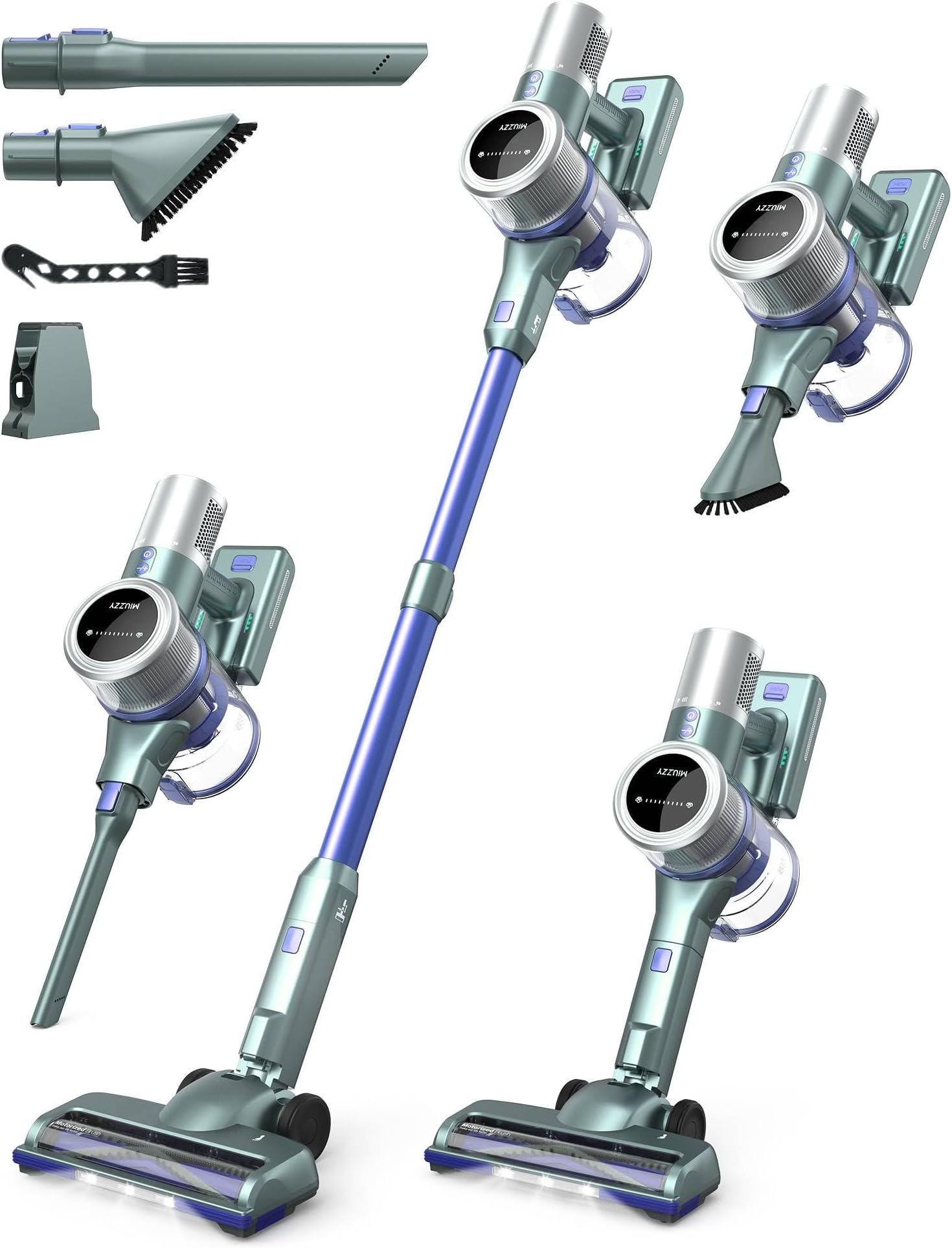 48Kpa Cordless Vacuum Cleaner, 60 Mins Max Runtime, 4000mAh Large Batteries, Anti Hair Wrap Stick Vacuum, Vacuum Cleaners for Home, Pet Hair, Hard Floors and Carpets, Cars