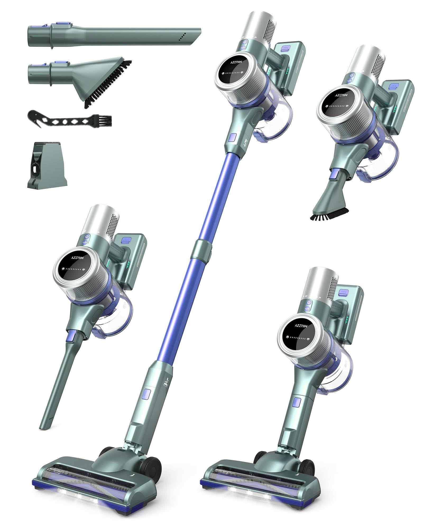 48Kpa Cordless Vacuum Cleaner, 60 Mins Max Runtime, 4000mAh Large Batteries, Anti Hair Wrap Stick Vacuum, Vacuum Cleaners for Home, Pet Hair, Hard Floors and Carpets, Cars