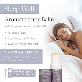 Scentered Aromatherapy Balm Stick - Sleep Well Lavender Essential Oil Roll On to Help Sleep - Natural Sleep Aid with Palmarosa & Ylang Ylang - Self-Care Stocking Stuffers for Women