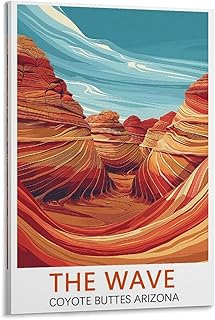 Wave Coyote Buttes Arizona Print Canvas Wall Art for Bedroom Living Room HD Print Posters 08x12inch(20x30cm)