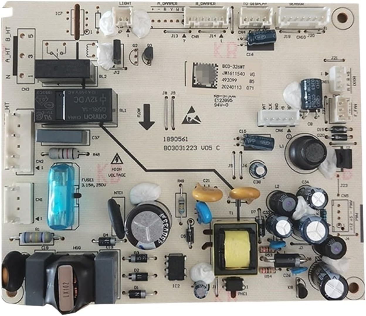 1pcs Refrigerator BCD-326WT Control Board H1611540 Circuit PCB B03031223 Fridge Motehrboard Freezer Parts