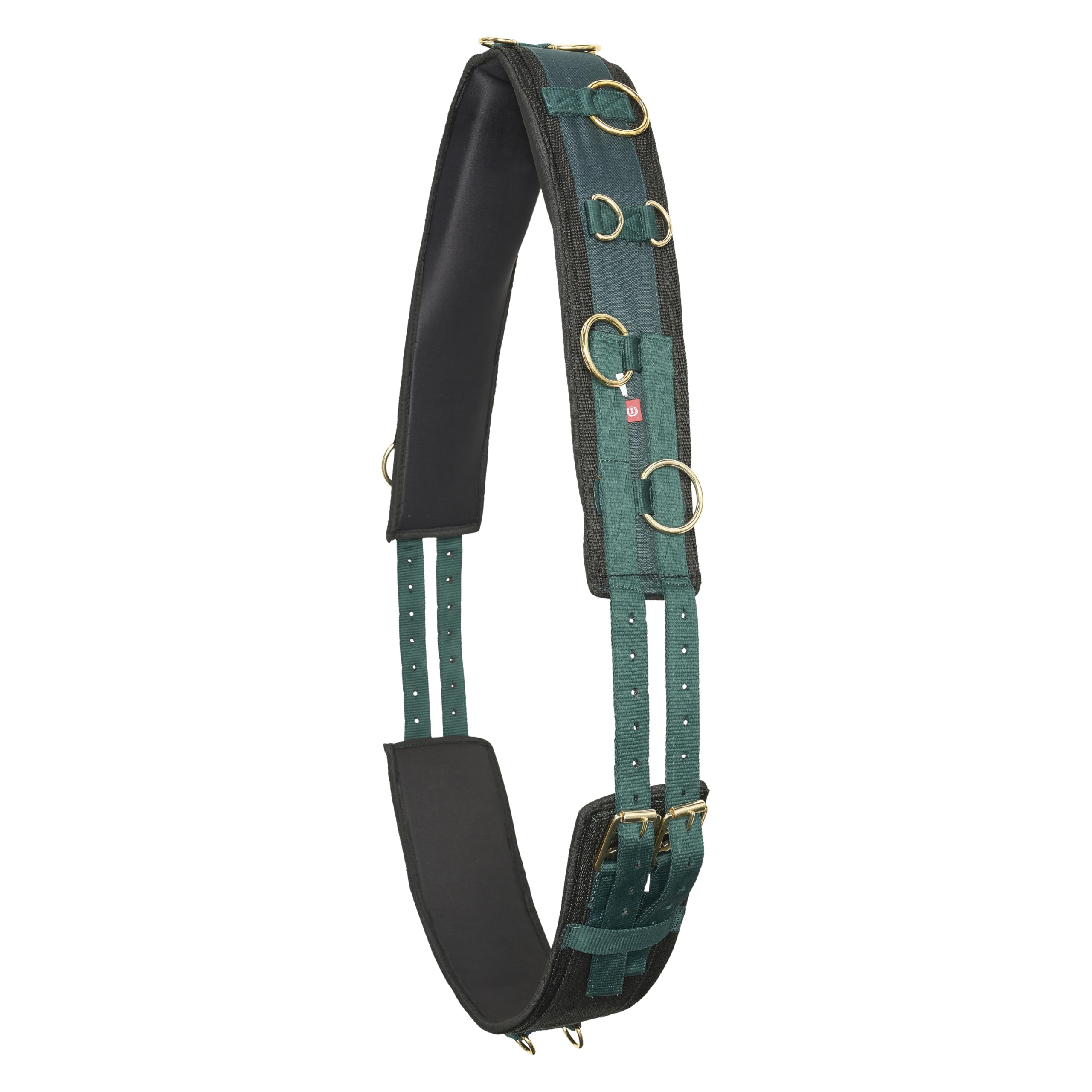 Imperial Riding IRH Deluxe Extra Lunging Belt Ergonomic Shape with Wither-free Metal Rings Forest Green Forest Green Cob