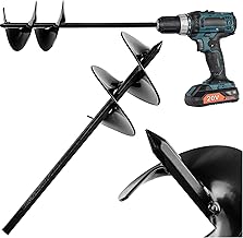 KADAX 100mm Ground Drill Bit, Garden Drill, Cordless Drill Driver Drill, Garden Plant Drill Spiral Drill for Ground Holes