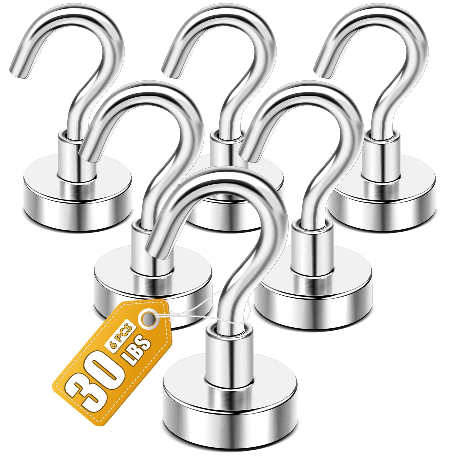 DIYMAG Magnetic Utility Hooks, 25Lbs Heavy Duty Rare Earth Neodymium M