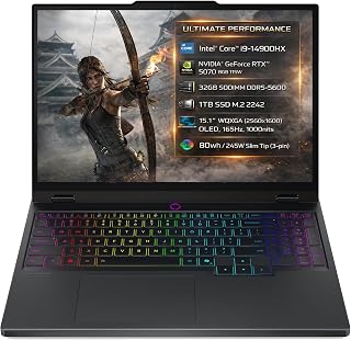 Lenovo Legion 5 15IRX10 Intel Core i9-14900HX 32GB 1TB SSD RTX 5070 8GB 15.1" WQXGA (2560x1600) OLED 165Hz 115W Freedos Taşınabilir Bilgisayar 83LY00L1TR