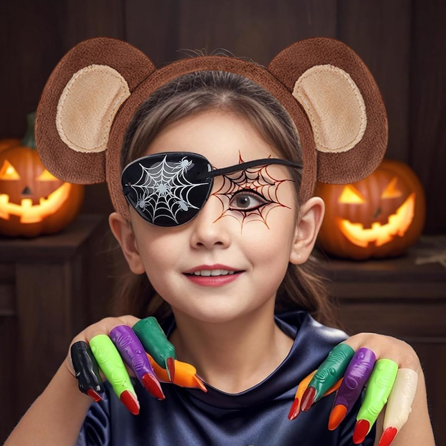 Monkey Costume Set - Monkey Ears and Tail Set, Fashionable Monkeys Ears Headband, Tail, Long-Tailed Simulation | Halloween - Image 2