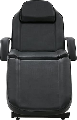 Miniatura 9 de BarberPub Cama de masaje hidráulica Altura ajustable Tatuaje SPA Silla multifuncional Mesa facial Equipo de belleza para salón 2753 (negro)