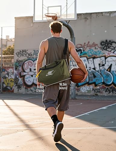 Miniatura 6 de SKYSPER Bolsa de deporte pequeña para gimnasio para hombres y mujeres, bolsa de viaje para llevar durante la noche para el fin de semana, natación,