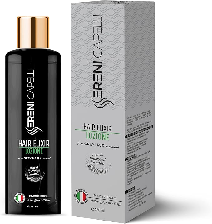 Sereni Capelli Hair Elixir/Da a las canas su color natural/Detiene la caída del cabello/Combate la dermatitis y la caspa