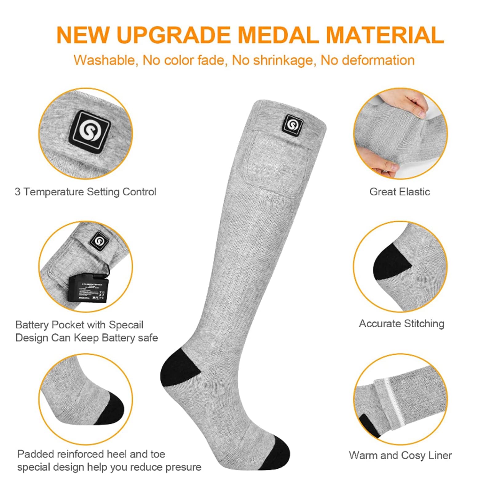 Chaussettes Chauffantes électriques Thermiques Pour Les Pieds