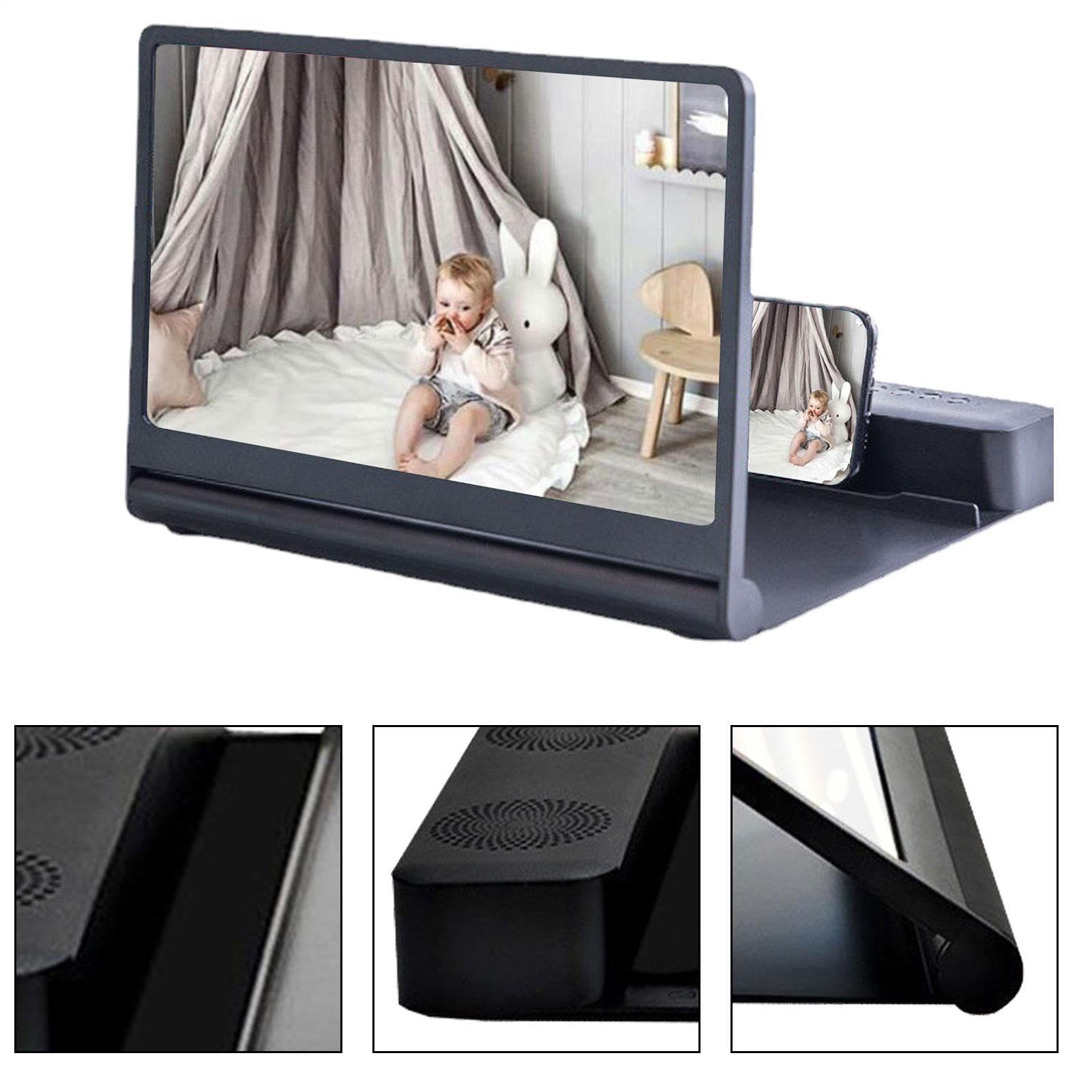 Lupa De Pantalla Del Teléfono - Amplificador De Pantalla 3D HD De 12 Pulgadas, Soporte Móvil Plegable, Visualización Ampliada Clara Con Diseño Portátil | Ver Videojuegos Para Teléfono, Tabl