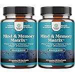 Matrix Nootropic Brain Supplement for Memory and Focus Enhancement - Vitamins for Mental Health & Clarity - Cognitive Complex for Adults of All Ages Mind\'s Vitality - 60 Capsules - 2 Pack