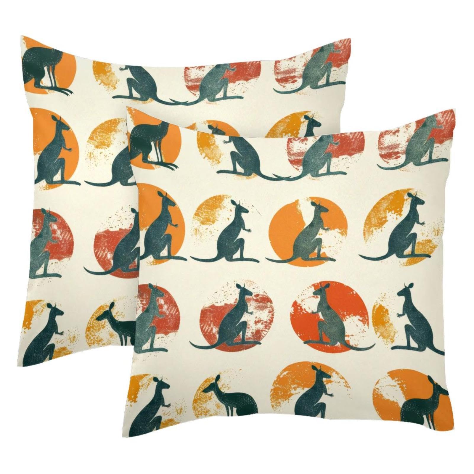 Housses de coussin kangourou velours doux 50x50 salon chambre