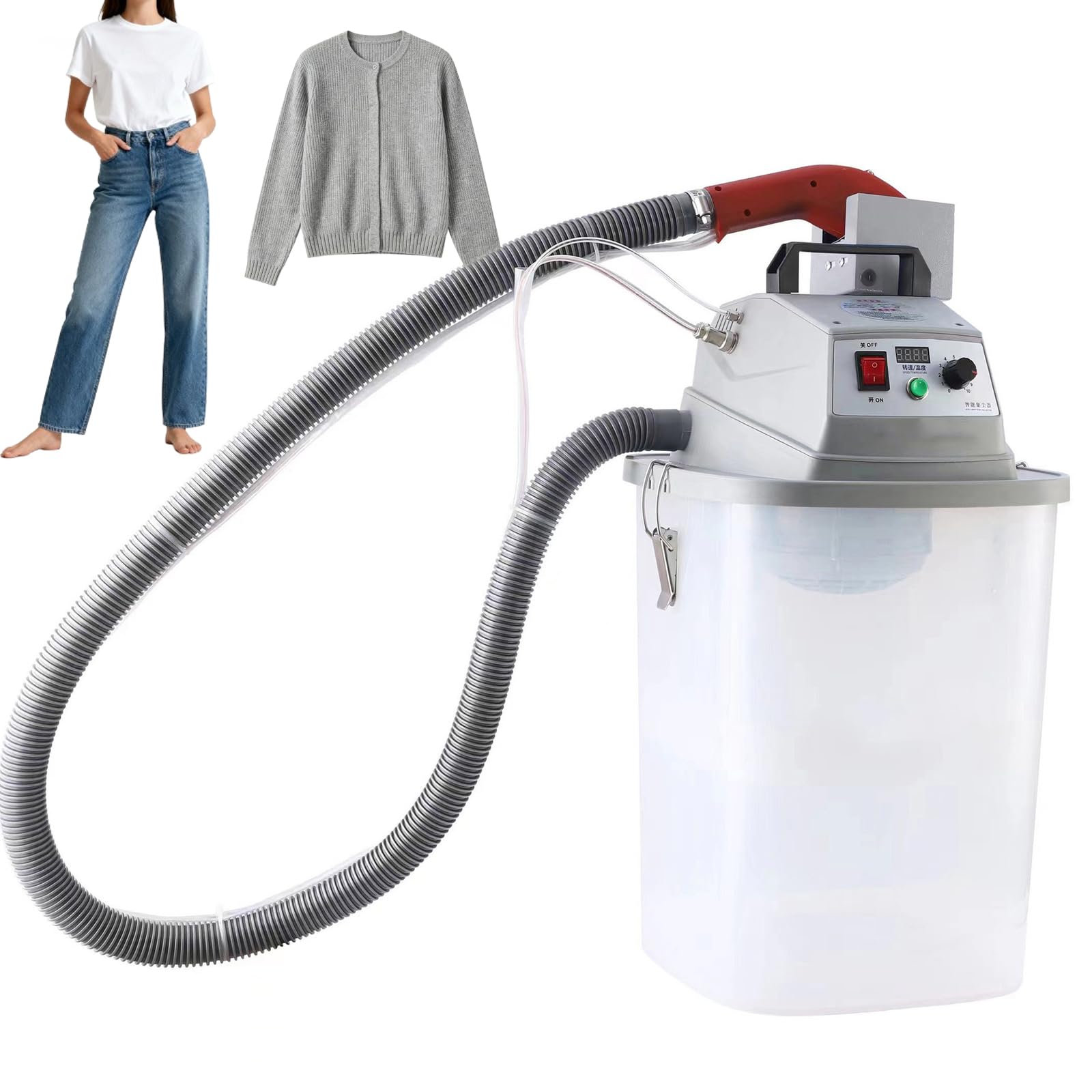 JXYQ Electric Brushless Thread Trimmer with 30L Bucket, 3000-28000 RPM Variable Speed, Great for Home, Factory, and Clothing Store Use