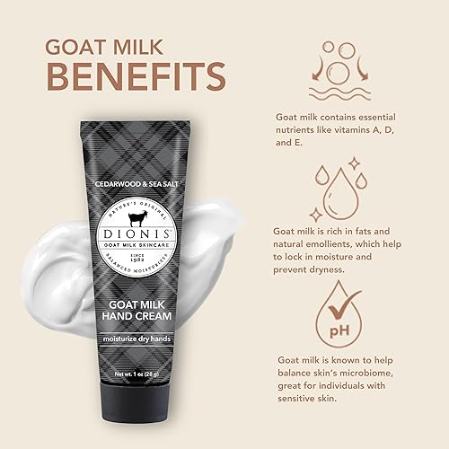 Miniatura 2 de Dionis - Crema de manos perfumada de flores silvestres de cabra con leche para el cuidado de la piel Blue Ridge 1 onza - Juego de 6 - Fabricado en