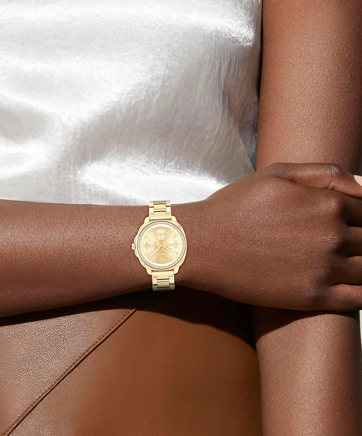 Coach Kitt Women's Quartz Multifunction Watch, Stainless Steel Bracelet, Water-Resistant to 3ATM, Chic and Versatile Timepiece - Gift for Her, 34mm - Image 4