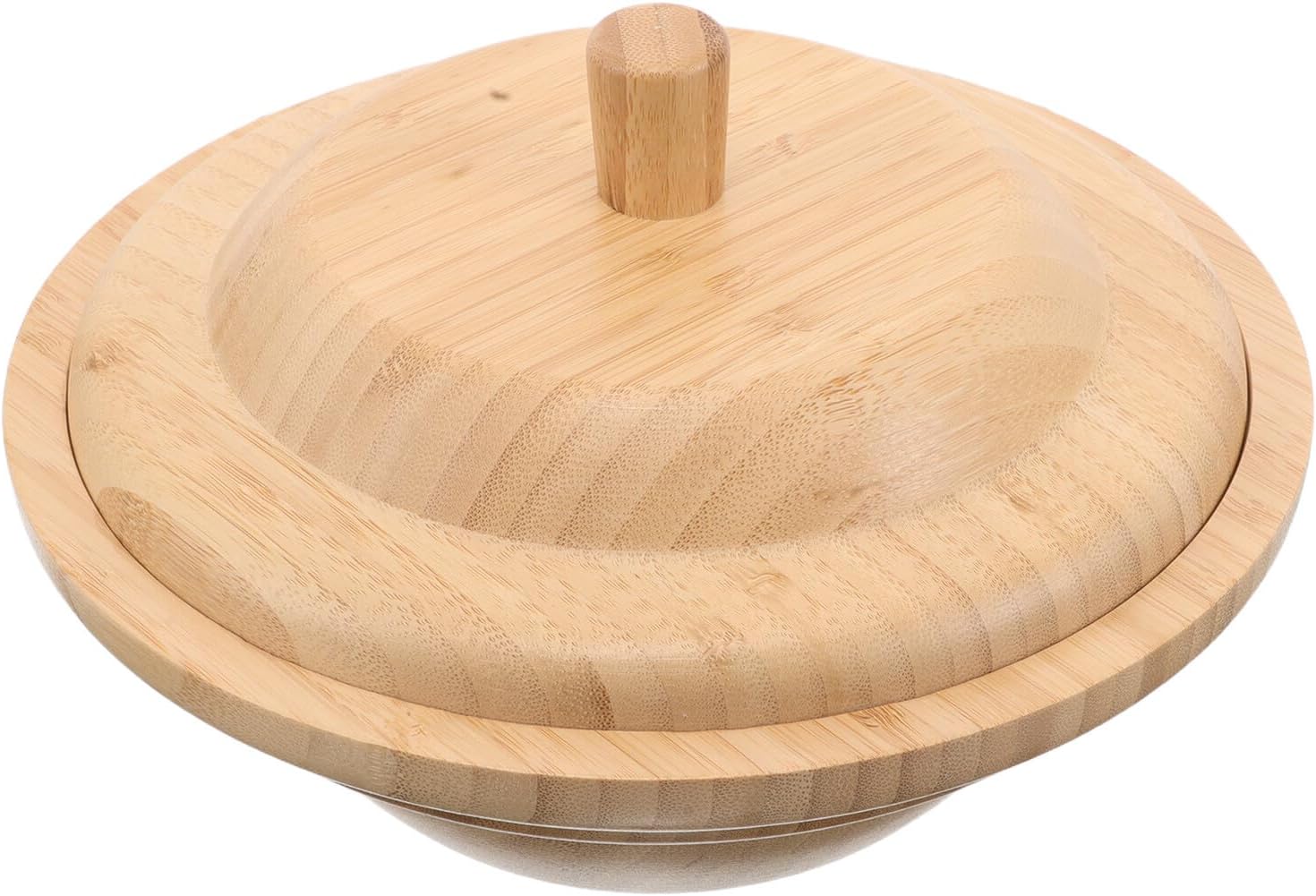 TIDTALEO Salad Bowl with Lid 24.5x24.5x13cm Fruit Bowl Multi-purpose for Ice Cream Salad and Snacks in Kitchen and Home