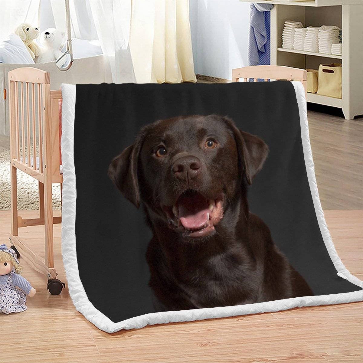 Plaid Couverture Polaire Labrador Retriever 3D Chien De Compagnie Douce Chaude Microfibre ete Hiver Couverture en Flanelle 150x200 pour Jeté de Canapé, Dessus de lit pour Enfant Fille Garcon