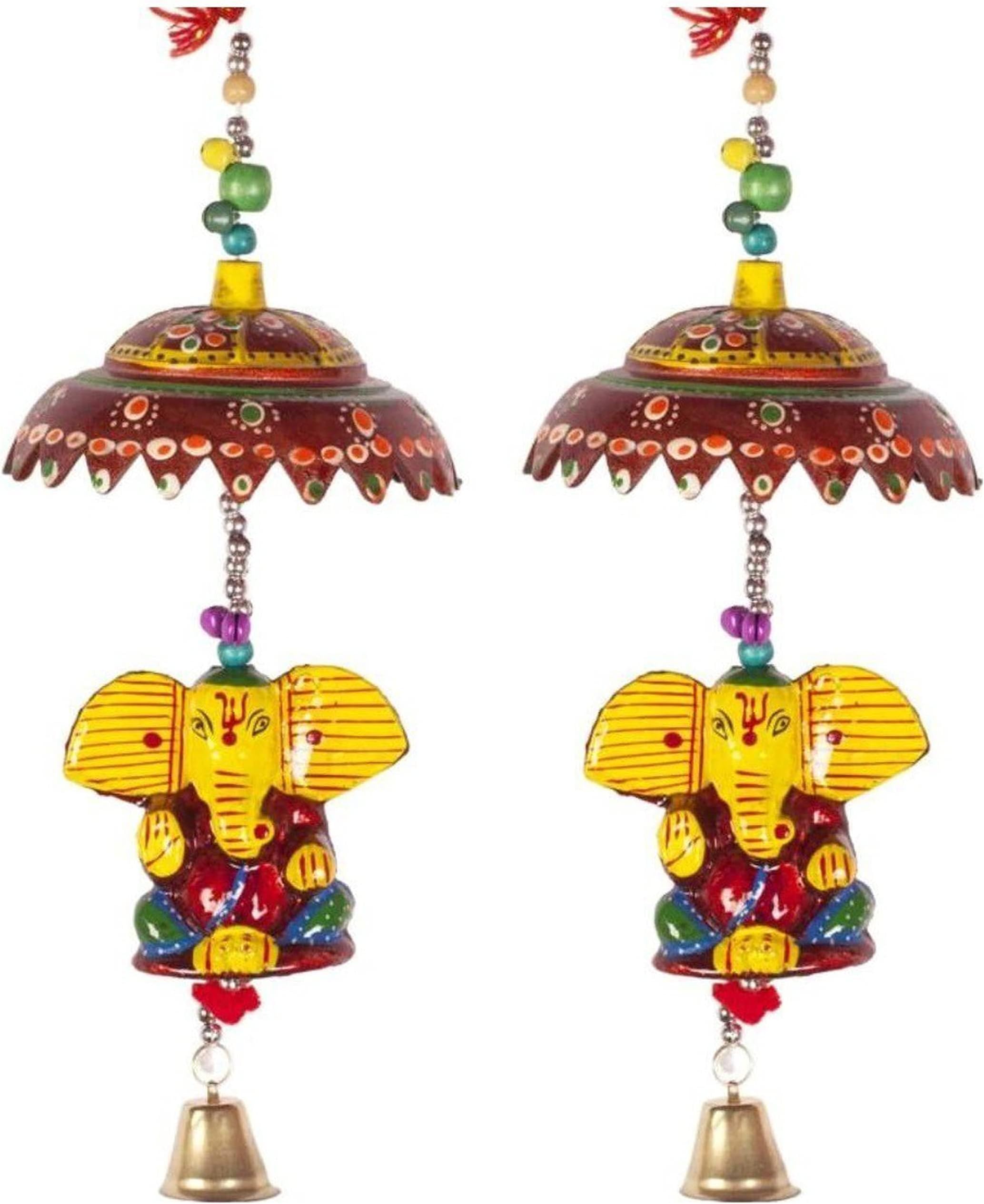 Fashion Bizz Religious Decorative Ganesha Door Hangings Wall Art for Main Door/Living Room, Standard, Multicolor