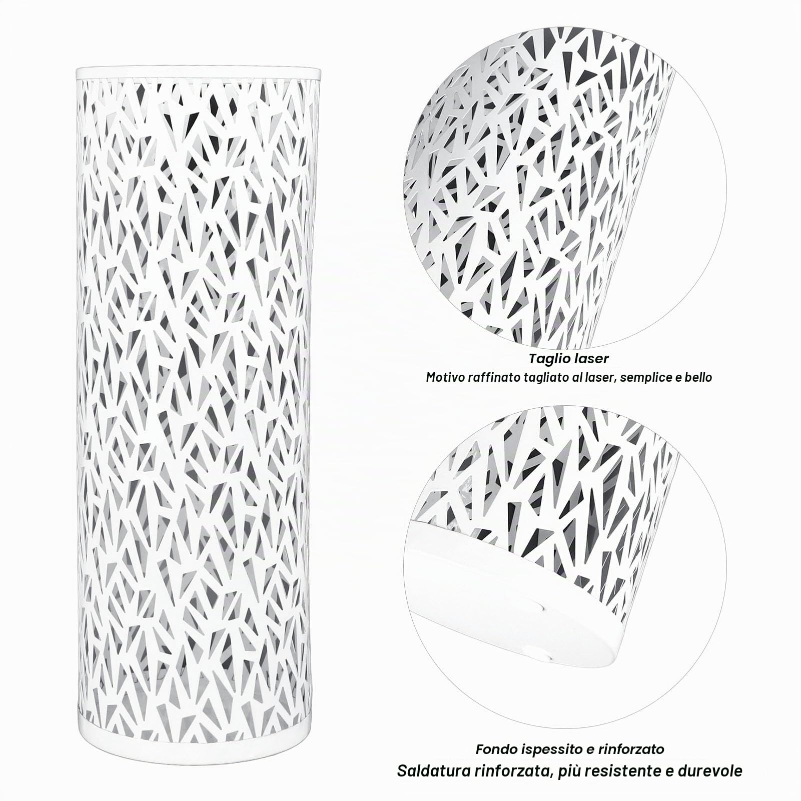 Portaombrelli in metallo, supporto rotondo per ombrelli,Design Classico per Ingresso Ufficio Casa 5.91x9.06cmhogar, Hotel,Oficina(Small)
